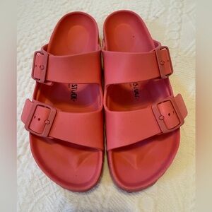 Birkenstock Arizona EVA Sandals Slides Hot Pink Size 38 Womens US Size 7 7.5